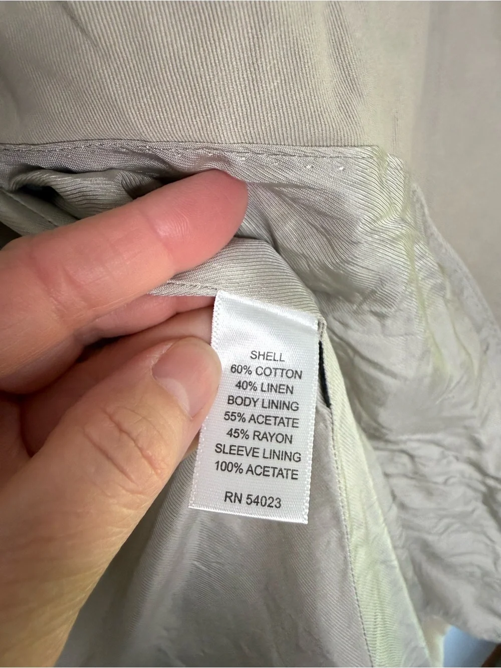 Banana Republic Modern 44L Khaki Cotton Linen Sport Coat Blazer Tan Jacket